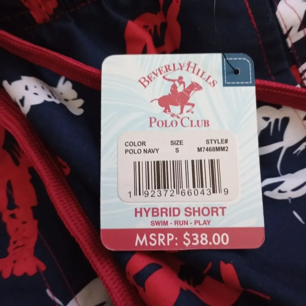 NWT Beverly Hills Polo Club Swim Trunks Size Small